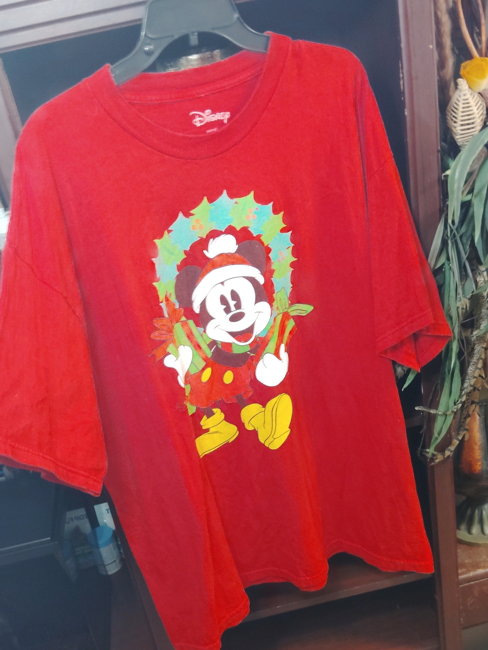 Disney Red Mickey Mouse Holiday Graphic Tee